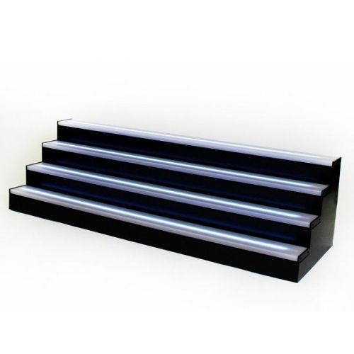 4 Step LED Light Tier - 8ft Length | Bottle Display | Liquor Shelf | Bar Display