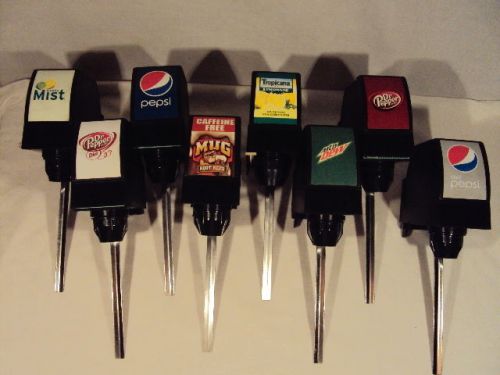 8 SODA FOUNTAIN DISPENSING NOZZELS / HEADS PEPSI DR. PEPPER MTN DEW SIERRA MIST