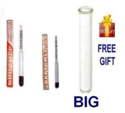 Portable  ALCOHOL HYDROMETERs MOONSHINE WHISKEY VODKA / WINE LIQUOR ETC BIG TUBE