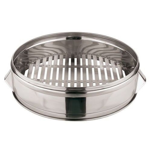 Stainless Steel Over-sized Dumpling Steamer - 20&#034;dia 3 pc set cover body &amp; base