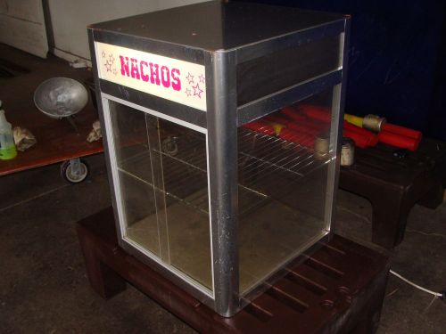 &#034; NEMCO &#034; HEATED LIGHTED PIZZA / PRETZEL / NACHO WARMING DISPLAY CABINET CASE