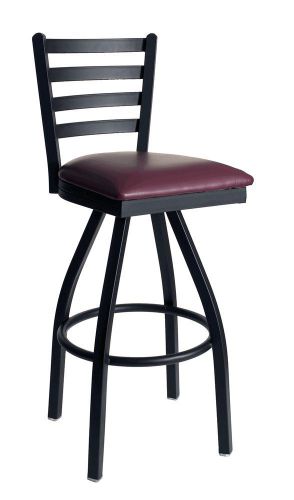 New Lima Commercial Ladder Back Metal Swivel Restaurant Bar Stool