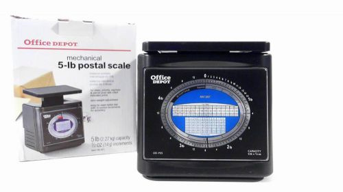 Office depot od-ps5 5lb mechanical postal scale home postage black chop 3k18z4 for sale