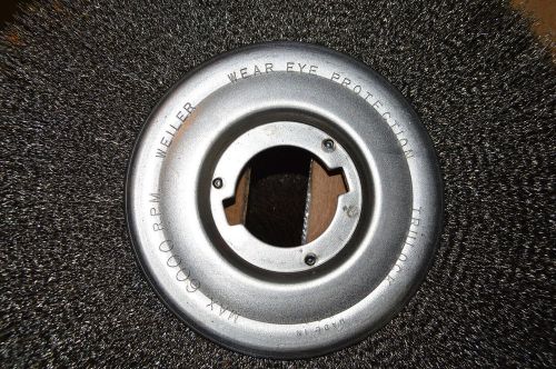 Weiler 8&#034; x .011 8&#034; x 1-1/4&#034; wide crimped wire wheel 1.25&#034; center for sale