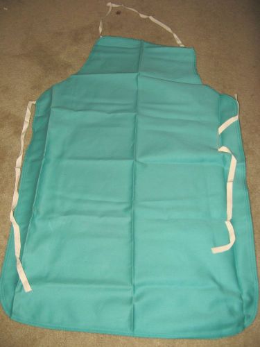 2 aprons lot green sateen flame resistant welding welder&#039;s apron large 24&#034; x 36&#034; for sale