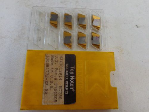 7 KENNAMETAL CARBIDE TOP NOTCH GROOVING INSERTS NJK3012R14 KC730