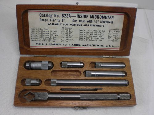 STARRETT  INSIDE  MICROMETER  # 823 ..1 1/2  - 8...TUBULAR.