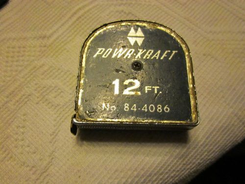 VINTAGE  POWA_KRAFT STEEL TAPE MEASURE,  12&#039;  NO.84-4086