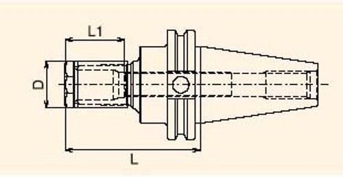 LYNDEX CAT40 100DA COLLET CHUCK 6&#034; LENGTH