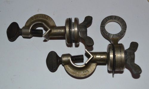 2 Vintage FISHER Clamp #1540 CASTALOY Lab Equipment