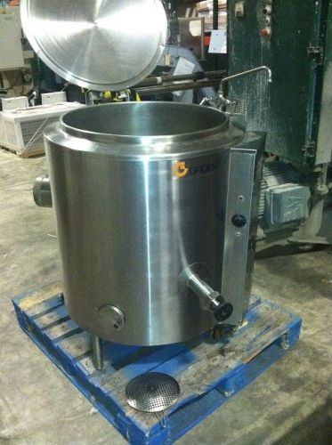 GROEN AH/1E-60 STEAM KETTLE NAT. GAS, COOK, BEER, SOUP, 3&#034; TDO VALVE, NSF UL.