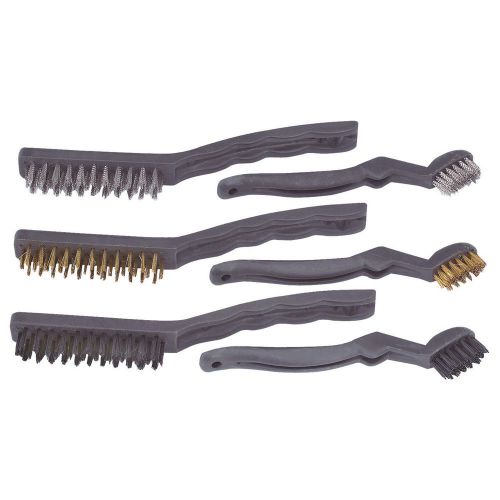 6 Piece Detail Wire Brush Set (Nylon, Brass, and Steel) Item# 93610