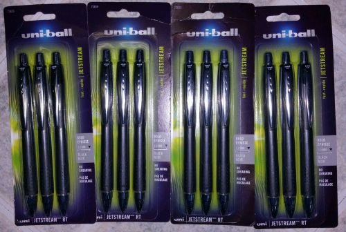 New in Box, Uniball Jetstream retractable bold 1.0 black, Qty 12 , Retail $27.98