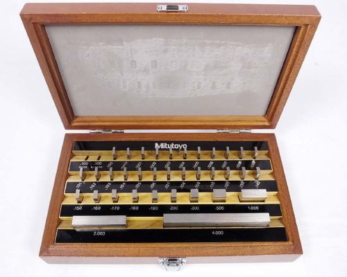 Mitutoyo 516-913 Rectangular Steel Gauge Block ASME Inch 35 Piece Set