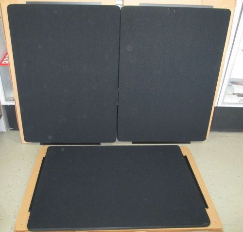 3- 30&#034; X 42&#034; PEG BOARDS BLACK WALL MOUNT PEG STYLE BOARDS