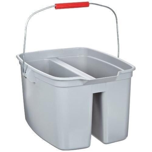 Rubbermaid Commercial FG262800 19-Quart Double Pail, Gray New