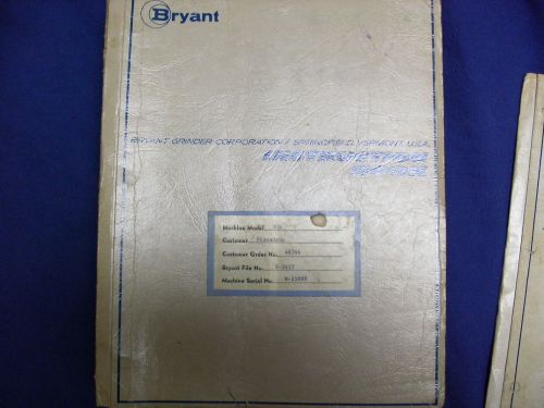 Bryant 2CH/3CH Centerless Grinder Instruction Book Prints