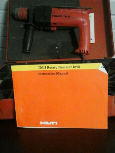 Hilti rotary hammer drill t8 tool industrial with case for sale