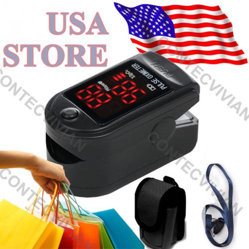 USPS 2-5 DAYS Pulse Oximeter oxygen saturation LED Fingertip SpO2 Monitor, BLACK