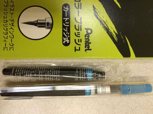 PENTEL BRUSH PEN REFILLABLE- $9.99- TURQUOISE BLUE