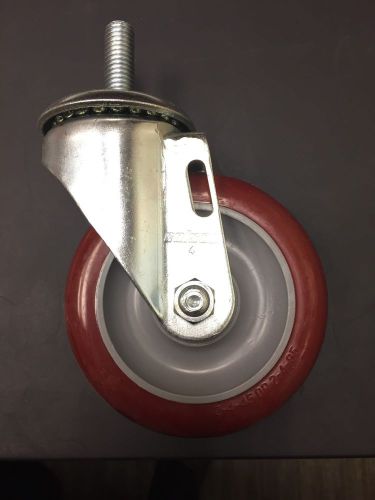 Threaded_Stem Swivel Caster wheel with 4&#034; Polyurethane Wheels 275 lbs