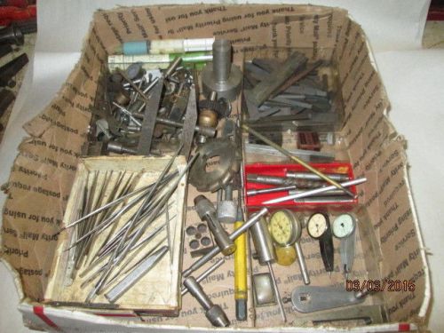 MACHINIST LATHE MILL Machinist Lot Indicators Tweezers Clamp Honing Stones Etc