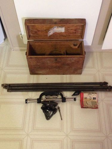 Vintage transit level, model 101c 11&#034; builders model complete with tripod &amp; box for sale