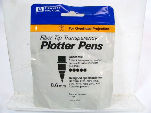 HP 17726T Fiber-Tip Transparency Overhead Projector Plotter Pens Black *New*
