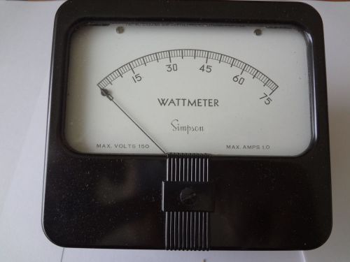 NEW SIMPSON PANEL WATTMETER MODEL 79