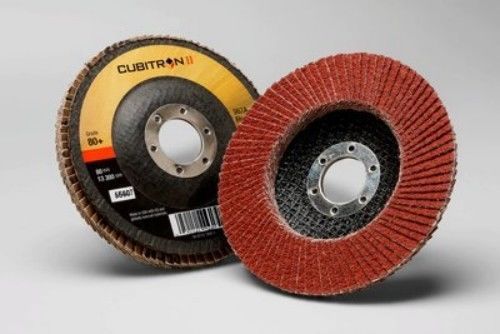 3M Cubitron II Flap Discs - 4.5&#034; x 7/8&#034; - 80 Grit - Type 27- Qty10 - 55607