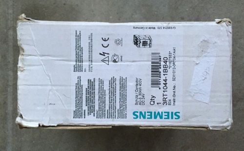 SIEMENS 3RT1044-1BB40 CONTACTOR IEC 3-POLE 65A 24VDC COIL