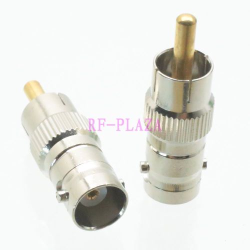 Adapter BNC female jack to RCA TV male plug straight RF COAXIAL