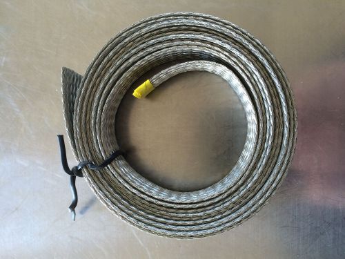 Tinned copper tubular braid - 5/8&#034; for rf emi shielding cable reinforcement 10ft for sale