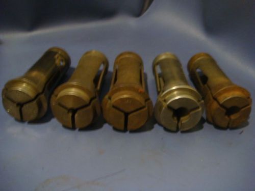 #22 ROUND COLLET SET, 5 PCS TOTAL. 1/8&#034;, 9/32&#034;, 7/32&#034;, 19/32&#034;, 37/64&#034;. 0127157