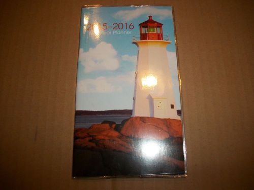 2015-2016 LIGHTHOUSE 2 YEAR MONTHLY POCKET PLANNER / CALENDAR NEW ORGANIZE