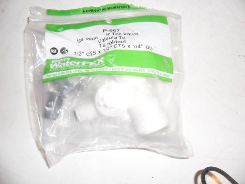 Watts P-667 Ice Maker Valve-1/2CTSX1/2CTSX1/4OD TEE