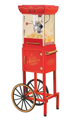 Nostalgia 48&#034; Cart Vintage Movie Theater Popcorn Kettle Maker Machine Stand NEW