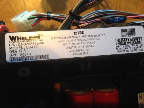 Whelen 9M Ultra edge Lightbar Power Supply model # UB412