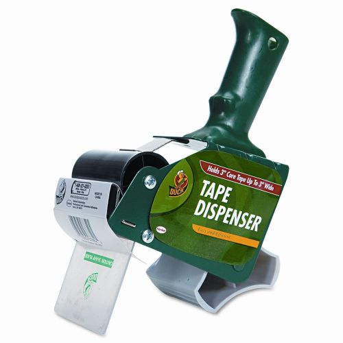 Duck® Extra-Wide Packaging Tape Dispenser, 3&#034; Core, Green, Each