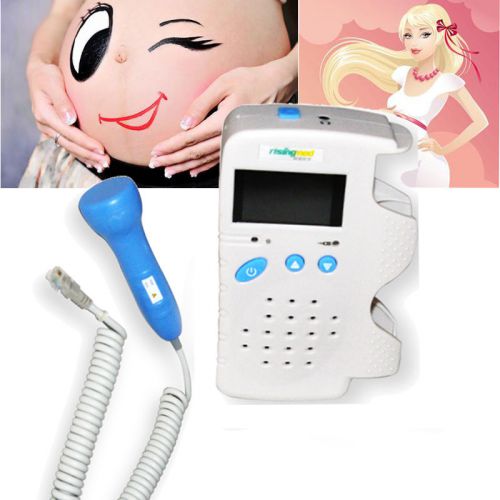 pregnant baby Fetal Doppler 3MHz Color LCD Back Light &amp; Heart Beat Waveform