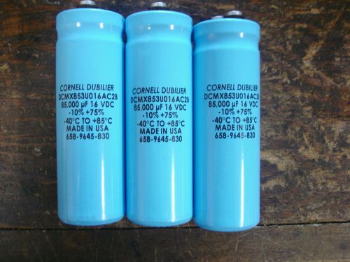 NOS CORNELL DUNBILIER CAPACITORS DCMX853U016AC23 QTY 3