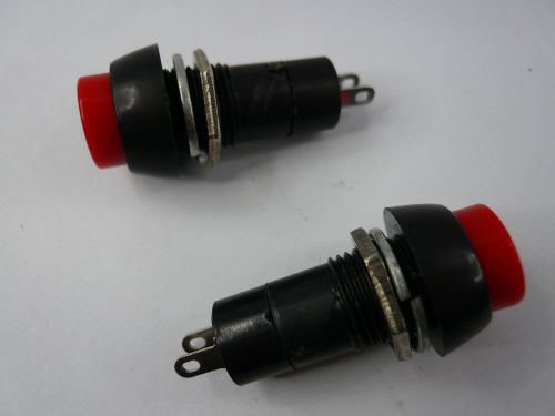 Fe 10pcs latching round push button switch w/red button 250v/3a new for sale