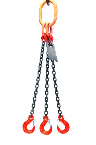 Chain Sling - 5/8&#034; x 6&#039; Triple Leg with Sling Hooks - Grade 80