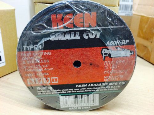 4&#034;x1/32&#034;x1/4&#034; METAL/STAINLESS CUT-OFF WHEEL A60RBF KEEN (KN16/KN18-13261-50)