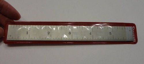 L.S. STARRETT NO. C604 R 6&#034; RULE TEMPERED ***NICE***