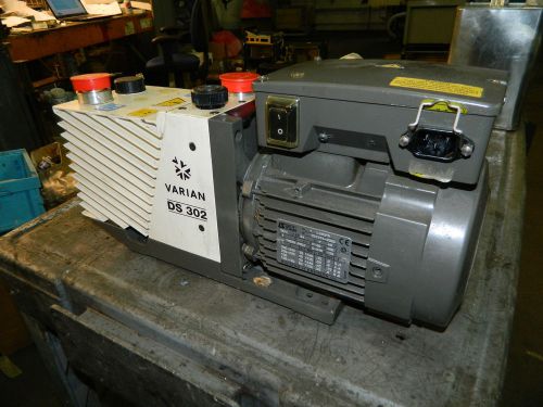 Varian rotary vane pump, ds302, mod 949-9325, w/ leroy somer ac motor, used for sale