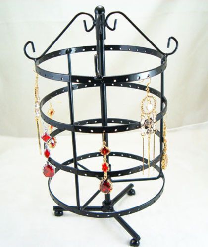 Vintage Black Jewelry Holder Display Rack For Earrings 72 Pair d016 HS7