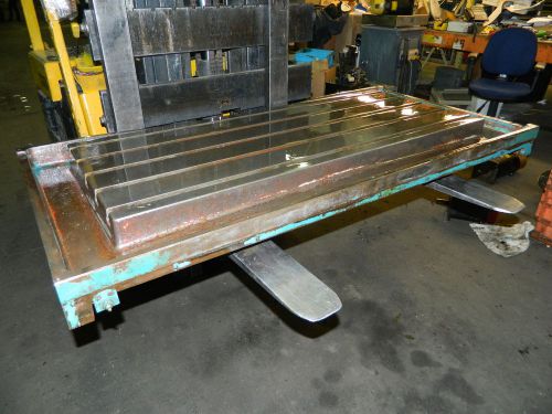 19-1/2&#034; x 47&#034; cast iron welding / layout table, off matsuura mc-1000v vmc, used for sale