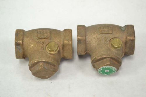 LOT 2 HAMMOND IB904 125SWP 3/4IN NPT BRONZE SWING GATE CHECK VALVE B358737