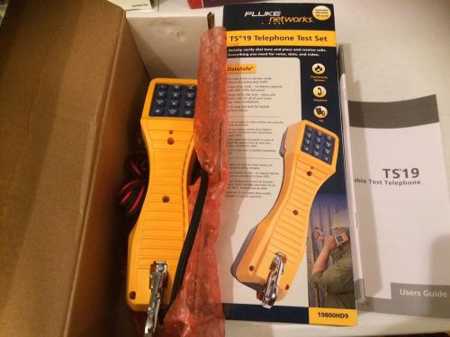 Fluke Networks TS19 TS 19 19800HD9 Telephone Test Butt Set Data Safe RJ-11